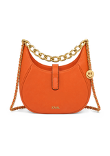 Decorative Smiley Face Handbag in Orange