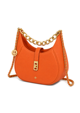 Decorative Smiley Face Handbag in Orange
