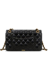 Quilted Flap Bag in Black